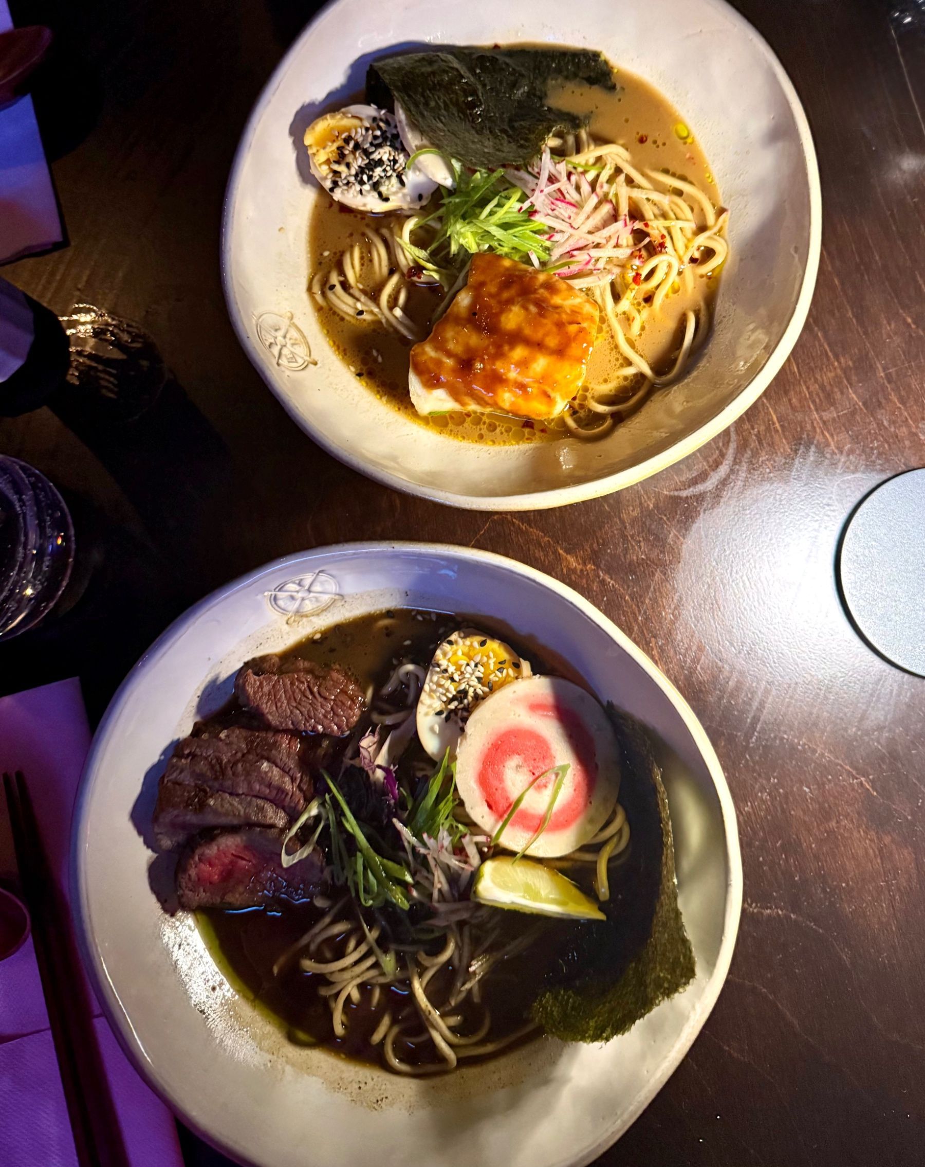 Yatai Ramen Bar miso kingklip ramen and wagyu ramen