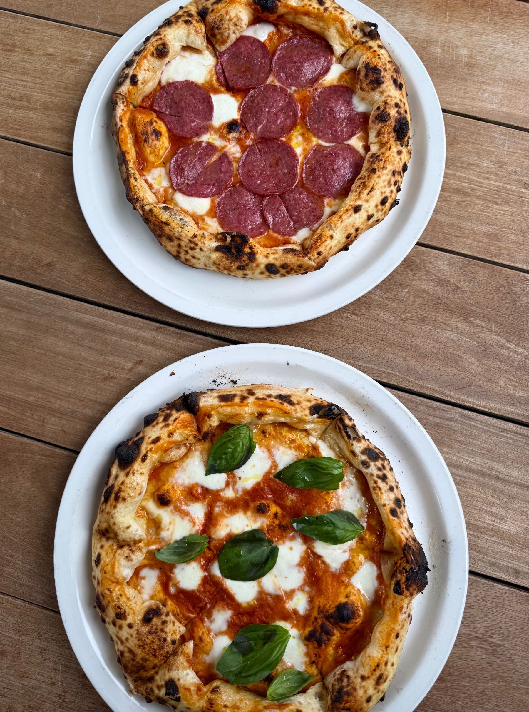 Aegir Project salami pizza and margherita pizza