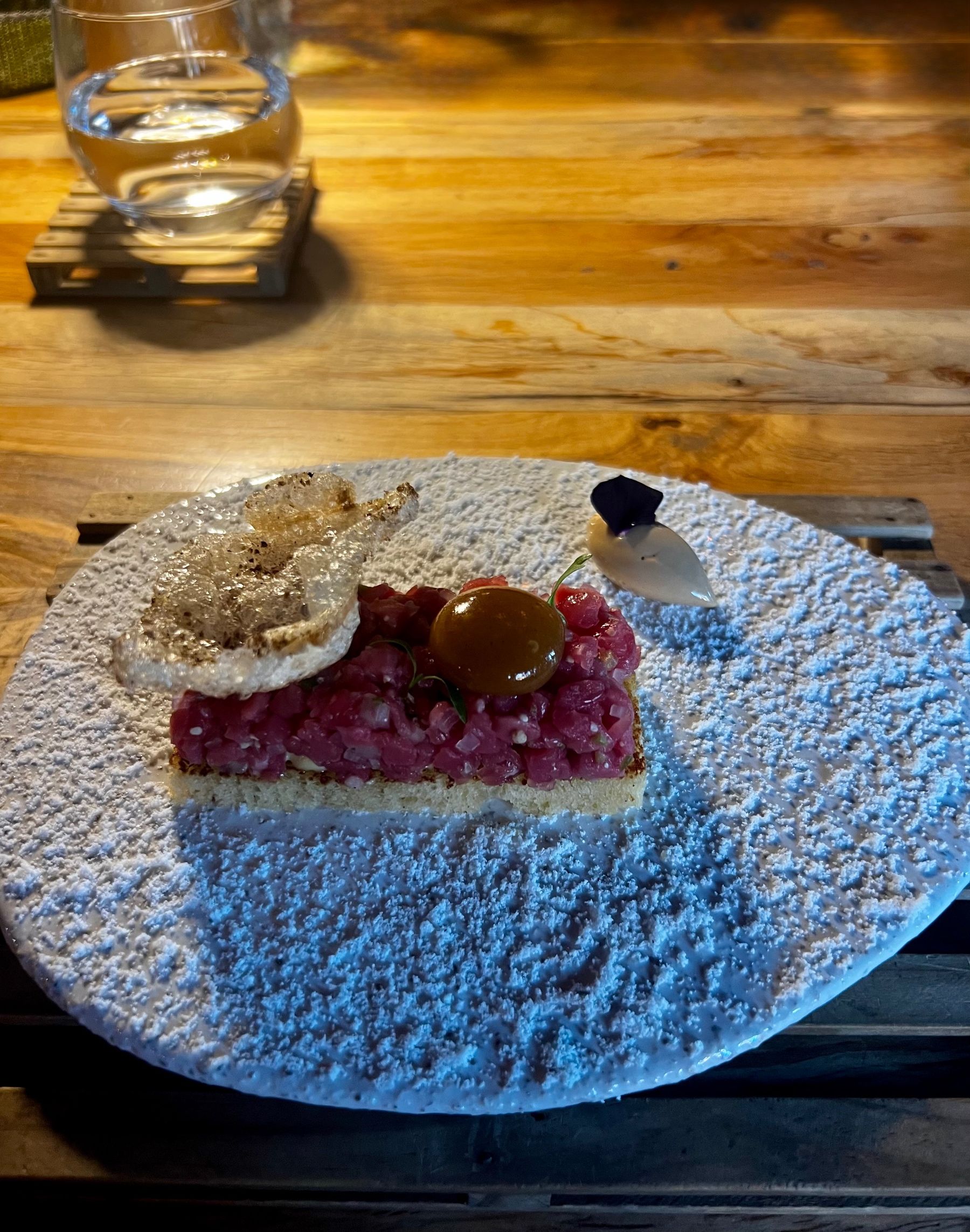 Homespun beef tartare plated dish