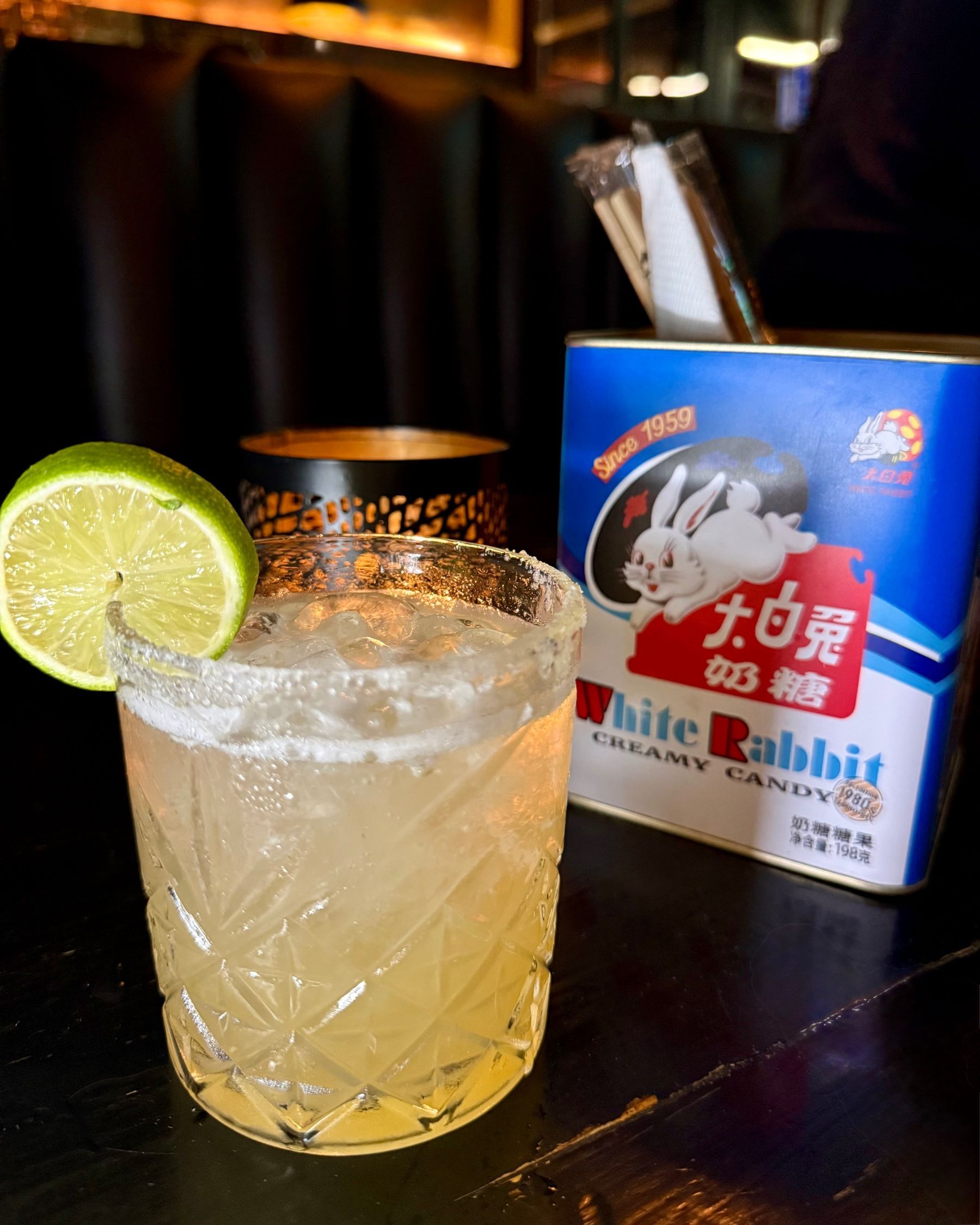 Yuzu margarita cocktail at Kanji Ramen