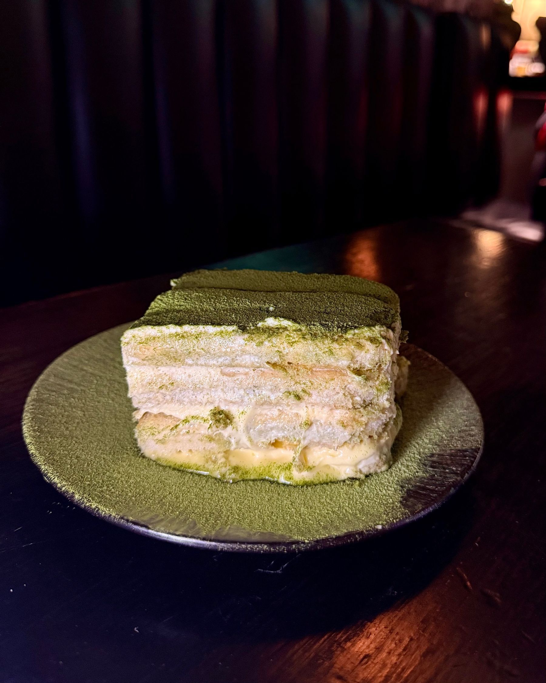 Matcha tiramisu dessert at Kanji Ramen