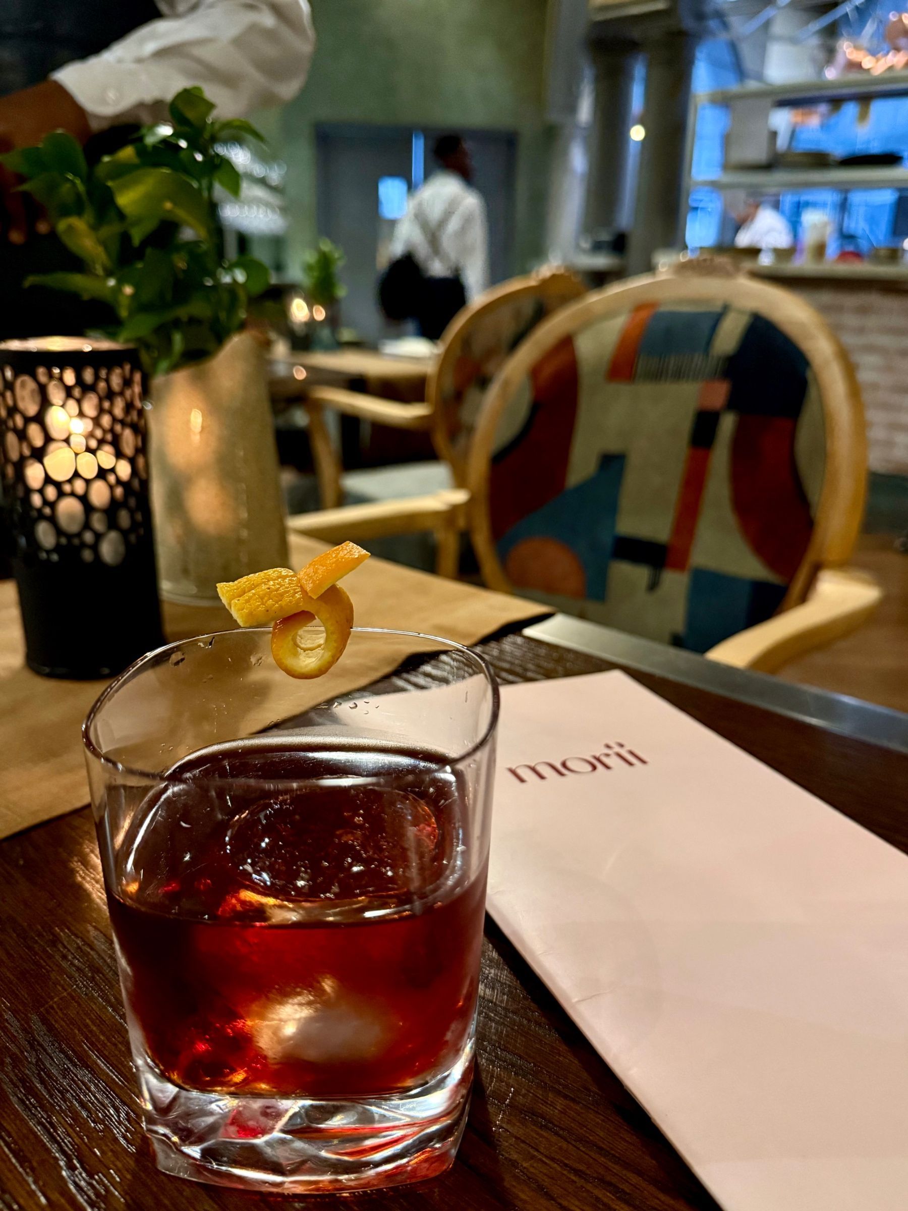 Classic Negroni cocktail at Morii, Vineyard Hotel