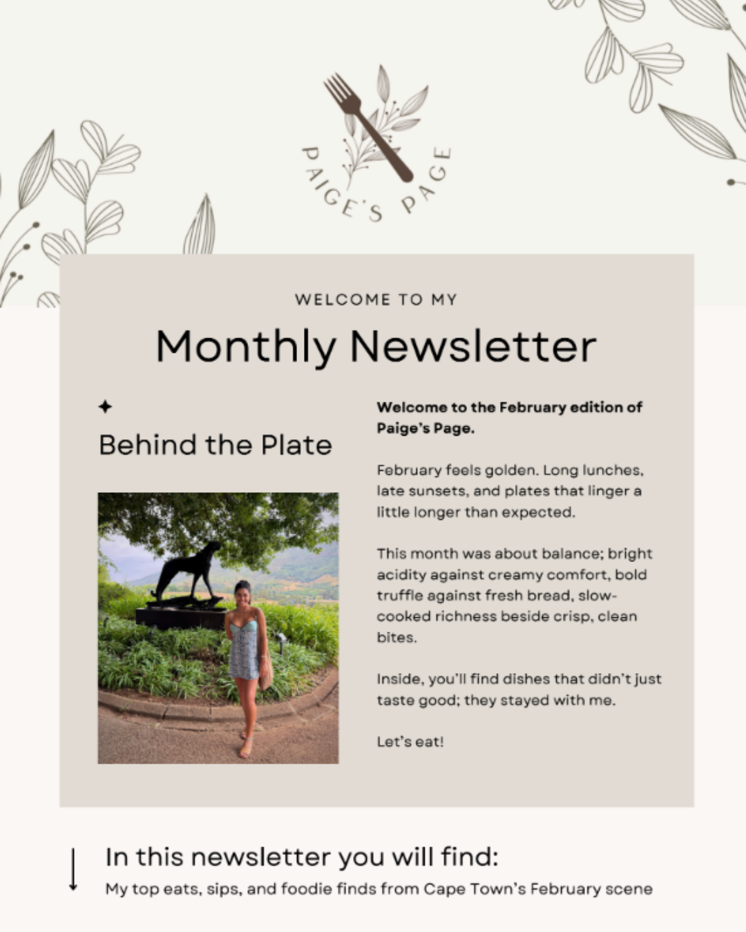 Paige's Page February Newsletter