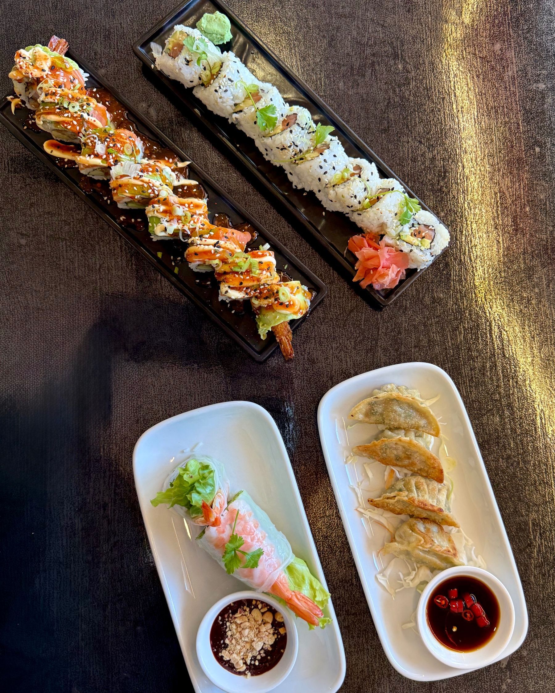 Fresh sushi rolls served at Vietnamese Street Kitchen in Muizenberg
