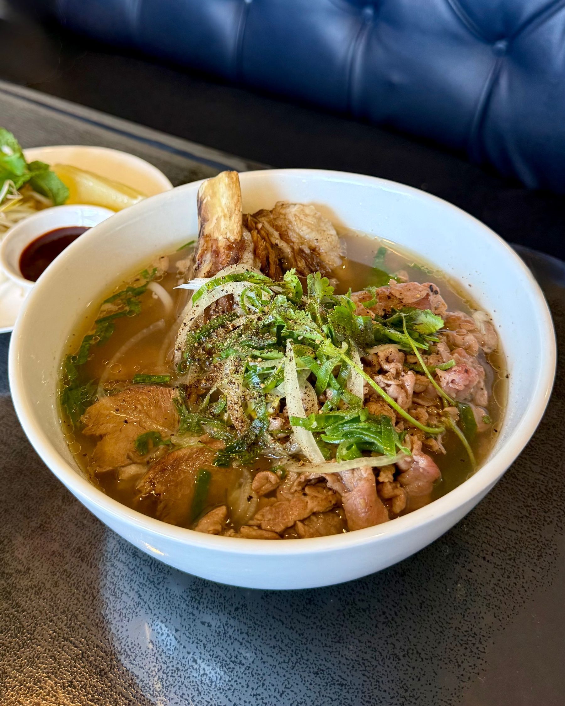 Traditional beef pho noodle soup at Vietnamese Street Kitchen