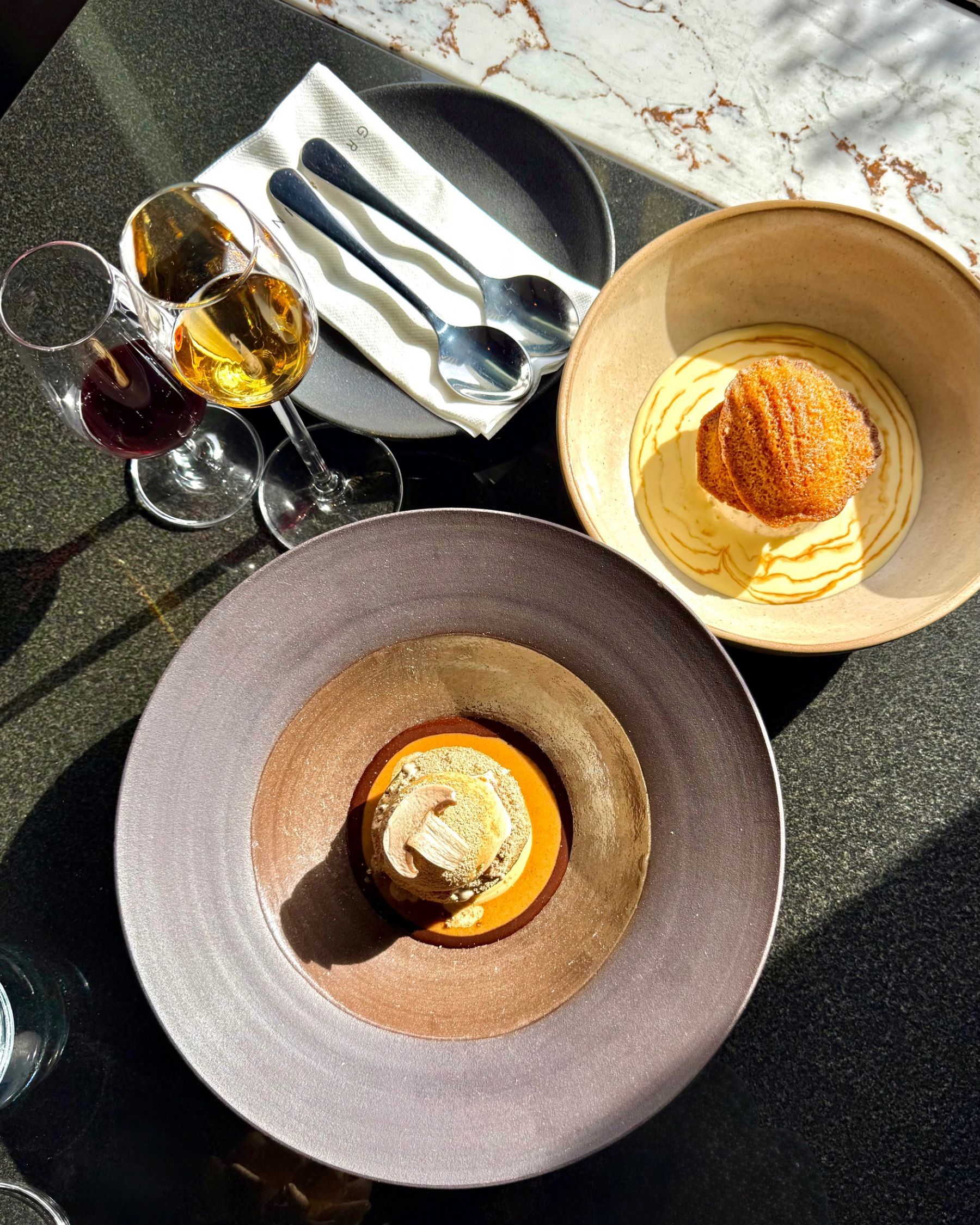 Desserts paired with South African dessert wines.