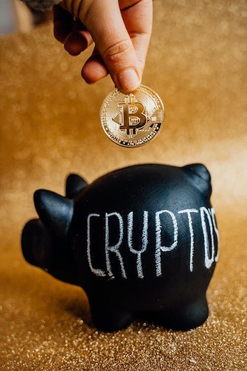 Padlock protecting cryptocurrency