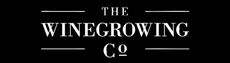 White “THE WINEGROWING CO” logo on a black background with decorative lines.