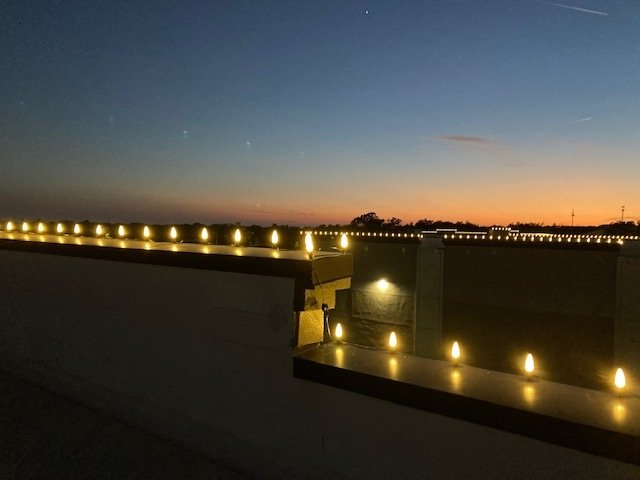 Commercial Christmas lighting installation