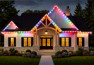 Permanent lighting switched to full RGB color on a home