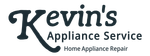 Logo for Kevin's Appliance Service, black text on white. Includes "Home Appliance Repair."
