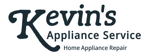 Logo for Kevin's Appliance Service, black text on white. Includes "Home Appliance Repair."