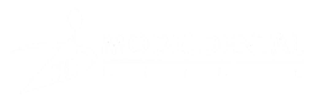 Model Dental Clinic White Logo
