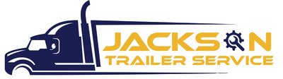The logo for jackson trailer service is a drawing of a truck.