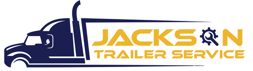 A logo for jackson trailer service with a truck on it.
