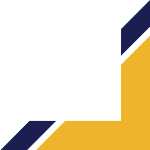 A red , white and blue triangle on a white background
