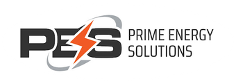 PES Prime Energy Solutions logo in black and gray with an orange lightning bolt.