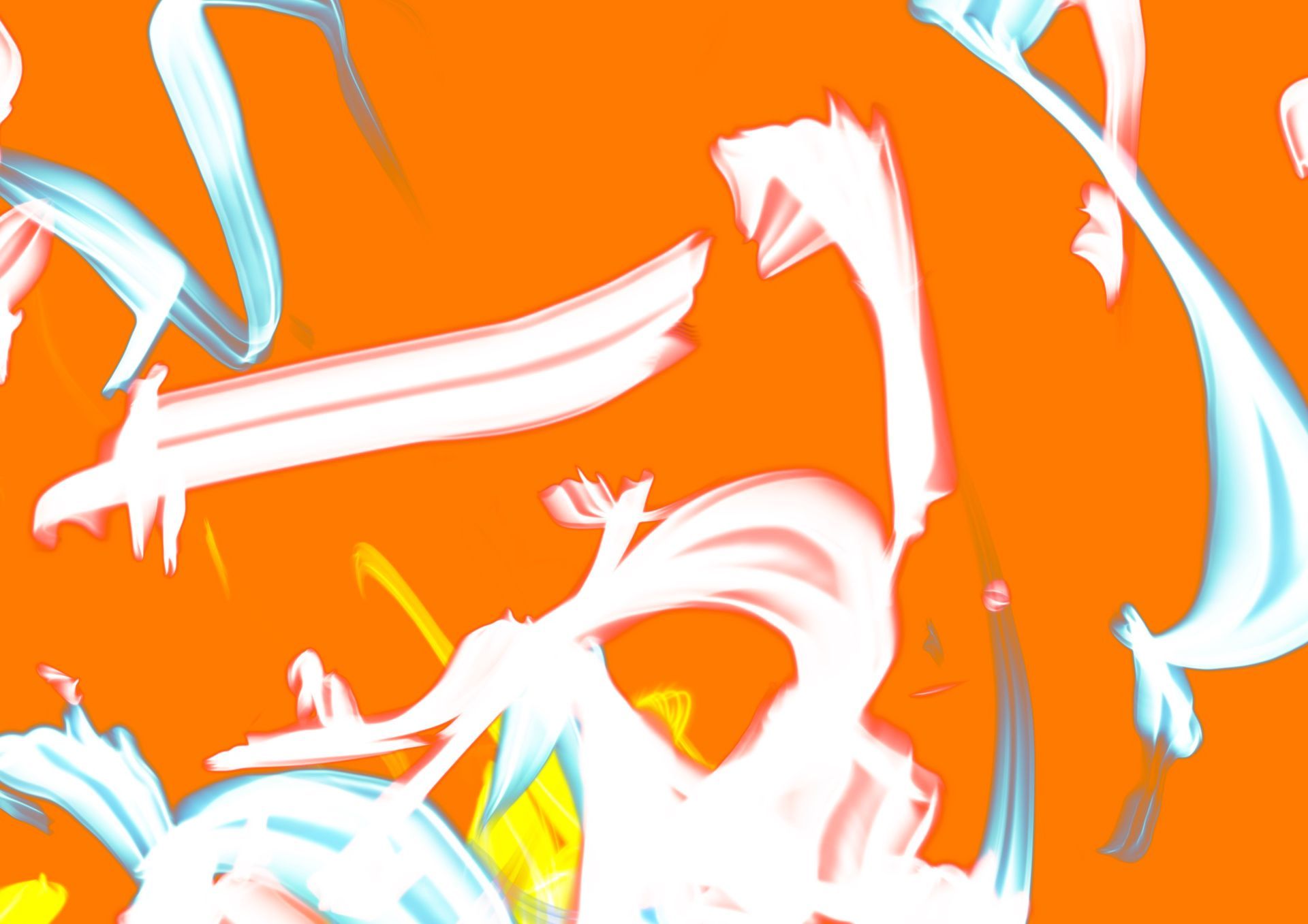 An orange background with a bunch of white lines on it