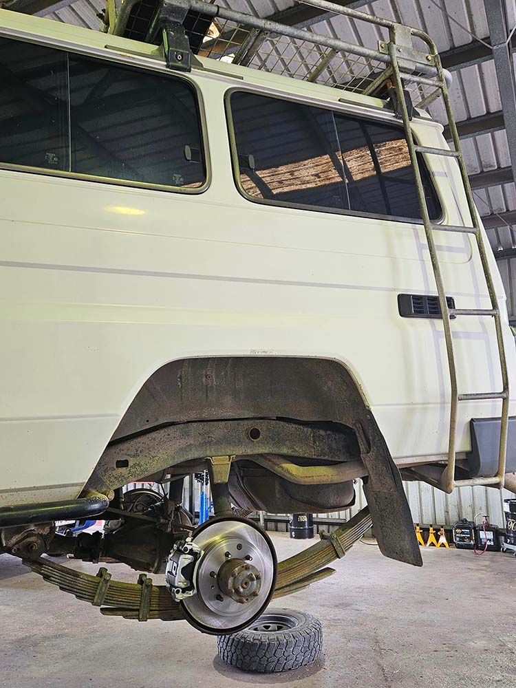 Car With Tires Removed — KBX Mechanical In West Mackay, QLD