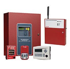 Fire Lite alarm panel and cellular communicator