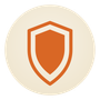 Shield icon representing confidence and control in business