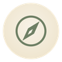 Compass icon representing practical business strategy and direction