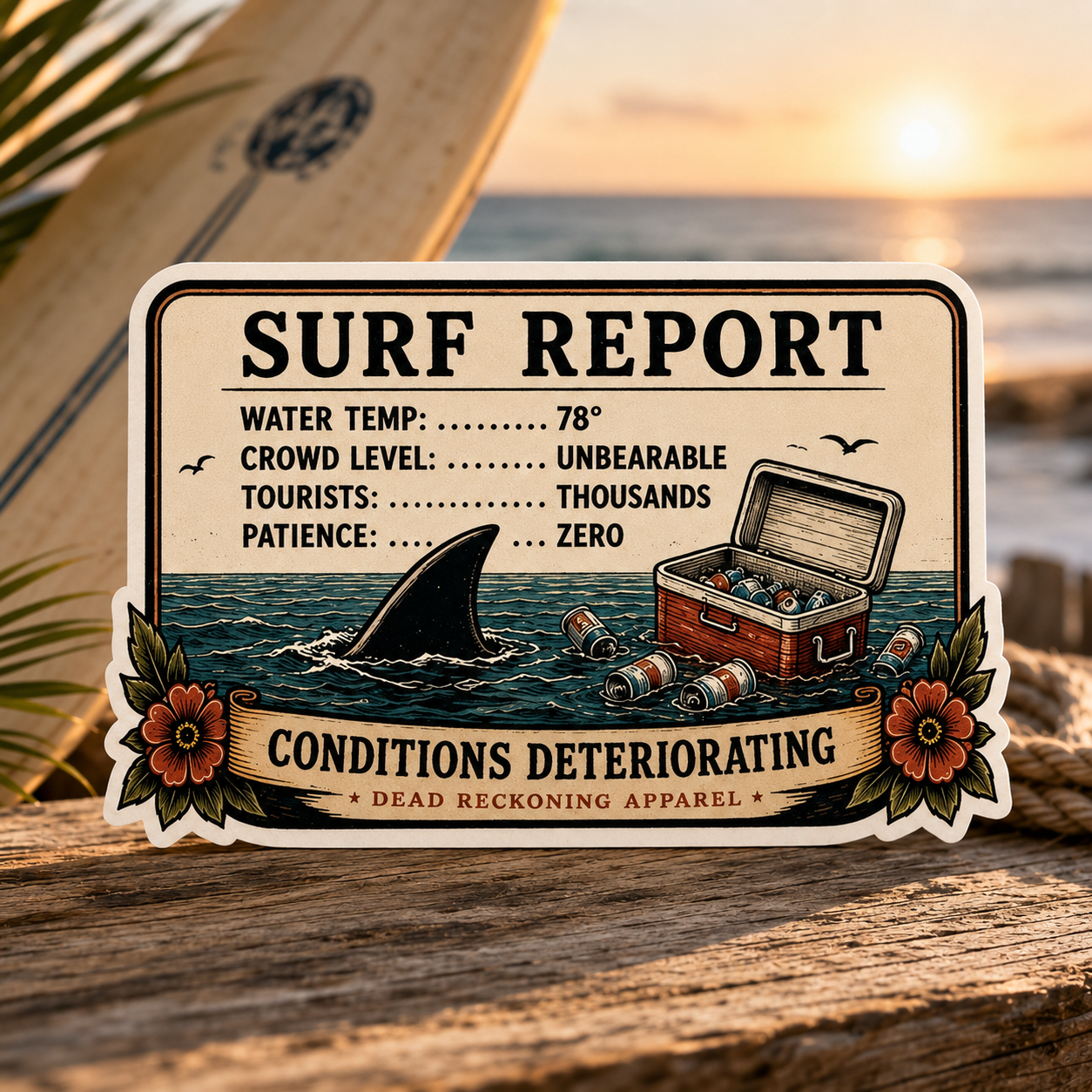 Surf Report Sticker