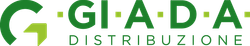 Logo GIADA Distribuzione in testo verde con un'icona stilizzata a forma di 