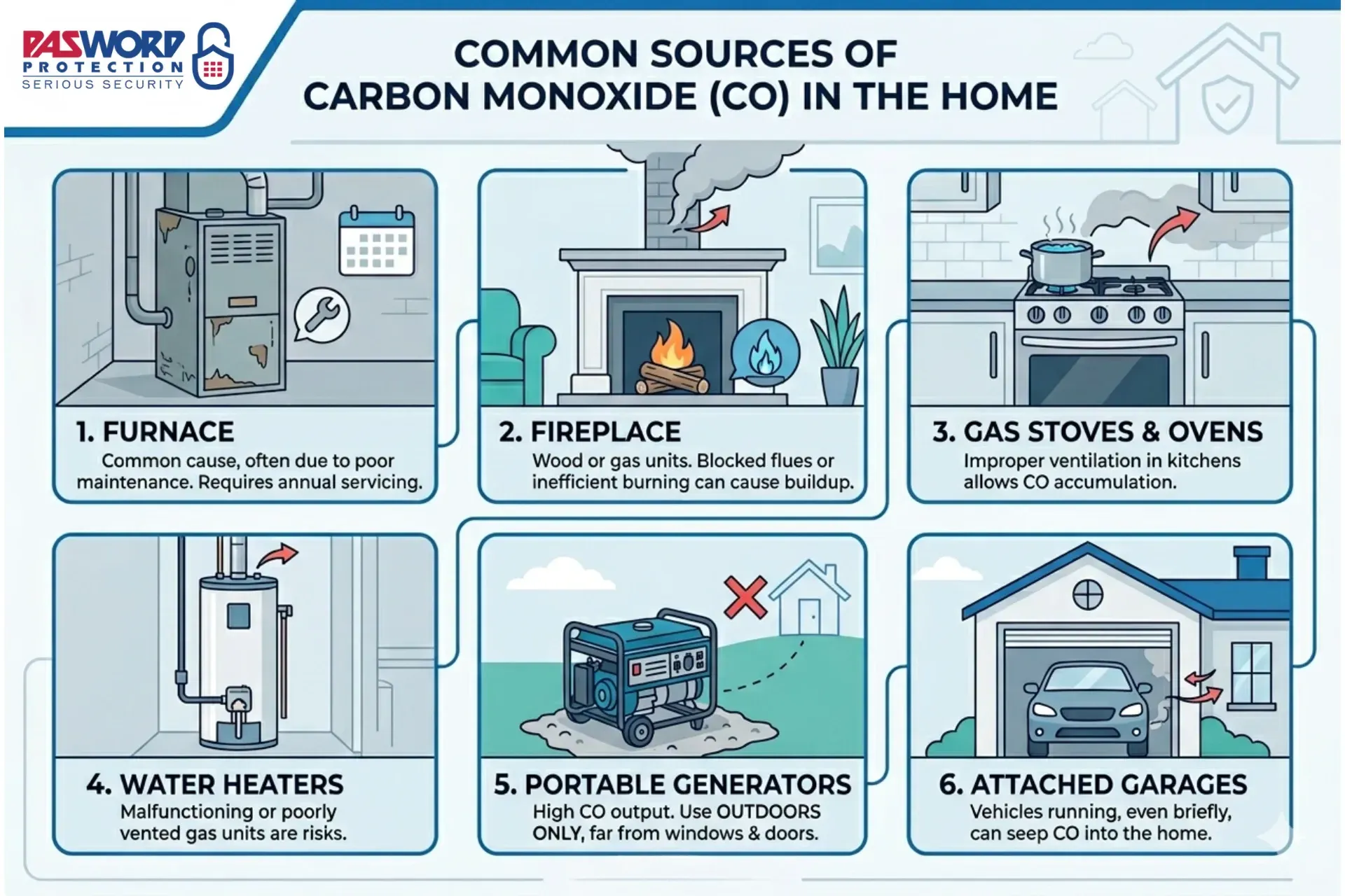 Common Sources of Carbon Monoxide In The Home - Pasword Protection
