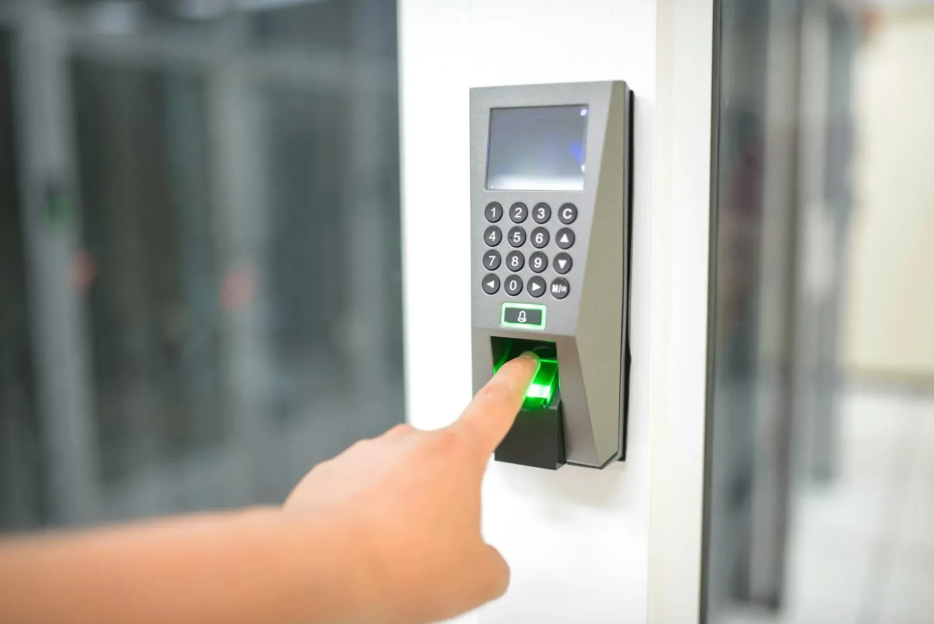 Scanning your finger on a biometric device
