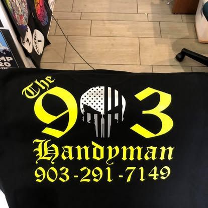 A black T-shirt with 