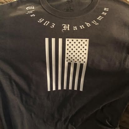 A black t-shirt featuring the text 