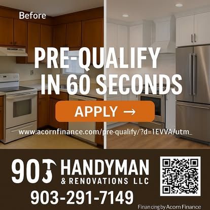Kitchen renovation before-and-after ad with 