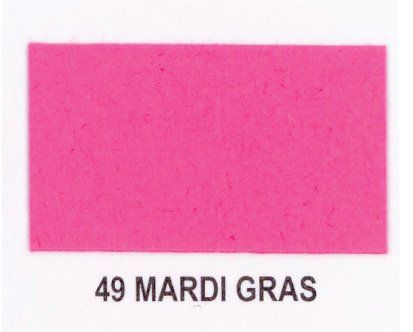 A pink rectangle with the word mardi gras on it