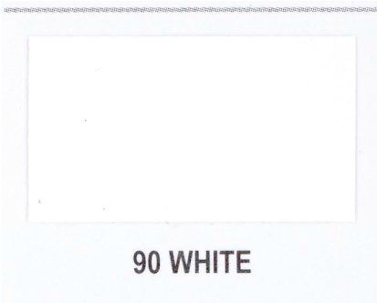 A white rectangle with the words `` 90 white '' written on it.
