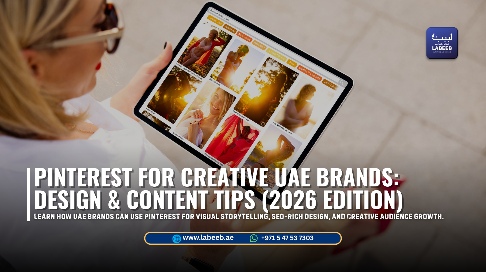 UAE designer planning Pinterest marketing strategy