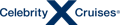 Celebrity X Cruises logo with blue text and stylized blue “X” icon