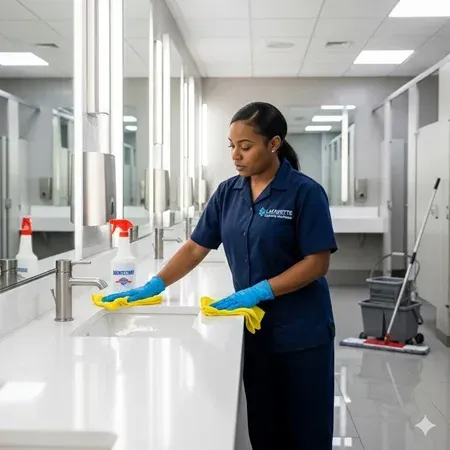 Lafayette janitorial bathroom cleaning service standards