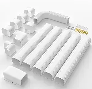 A bunch of white pipes are sitting on top of each other on a white surface.
