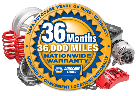 NAPA Warranty badge