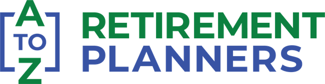 Retirement Planners logo with green A to Z icon and blue/green text