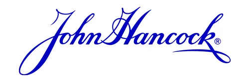 Blue John Hancock signature logo on white background