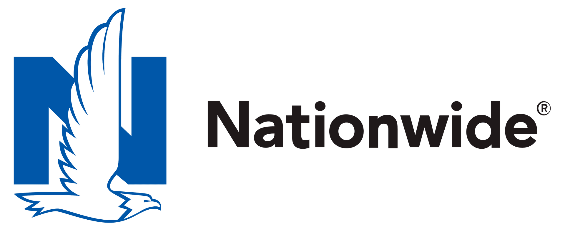 Nationwide logo with blue eagle emblem and black wordmark