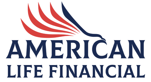American Life Financial logo with red wing-like swoosh above blue text
