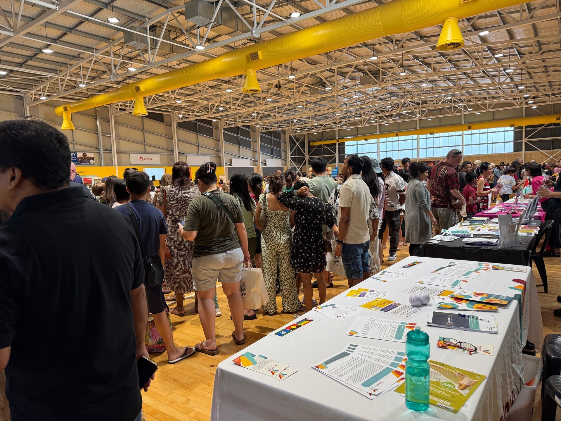 NTWWC table and crowd shot The Joy of Many Colours Food Expo May 25