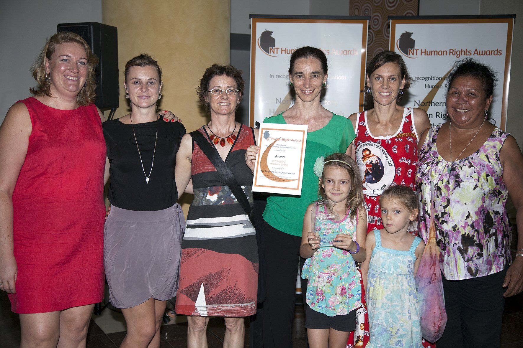 Human Rights Award The NTWWC was the proud recipient of the inaugural Human Rights Award for Social Change, December 2014