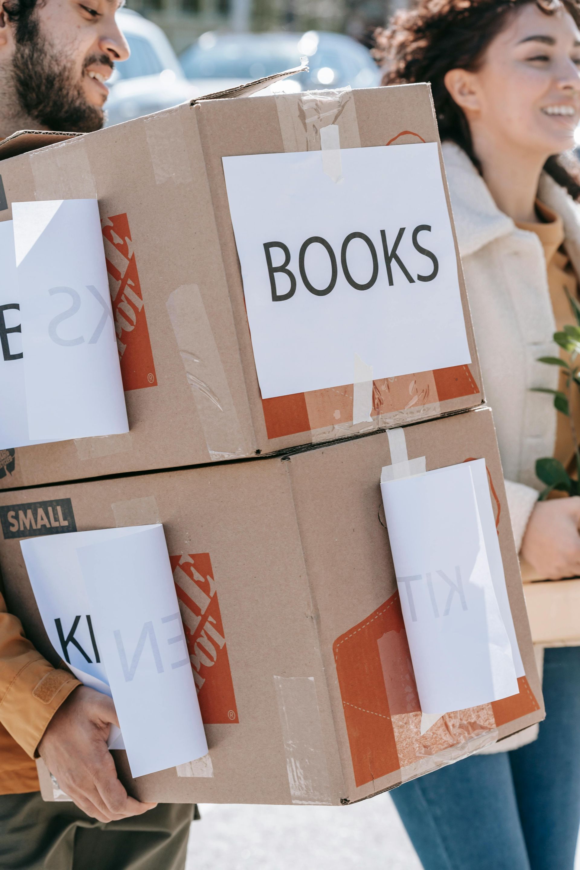Boxes of books