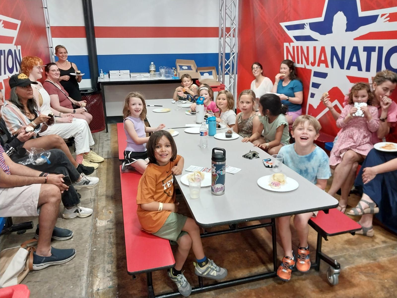 kids celebrating a ninja nation birthday party