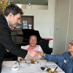 Archbishop Leo meeting residents at Presentation Manor luncheon
