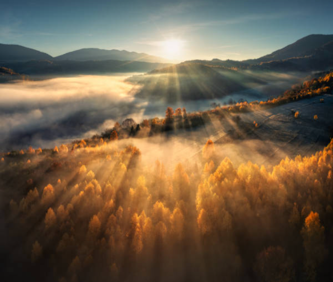 Sky sun rays
